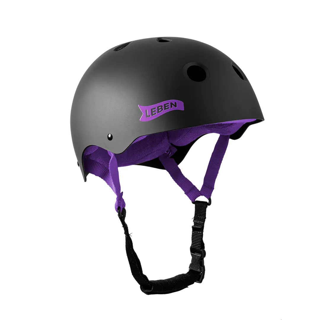 Casco Leben Negro/Morado